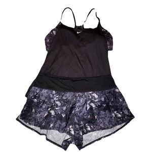 Nike Swim Women's Drape Blouson Tankini Top 2X & Matching Swim Shorts 2XL